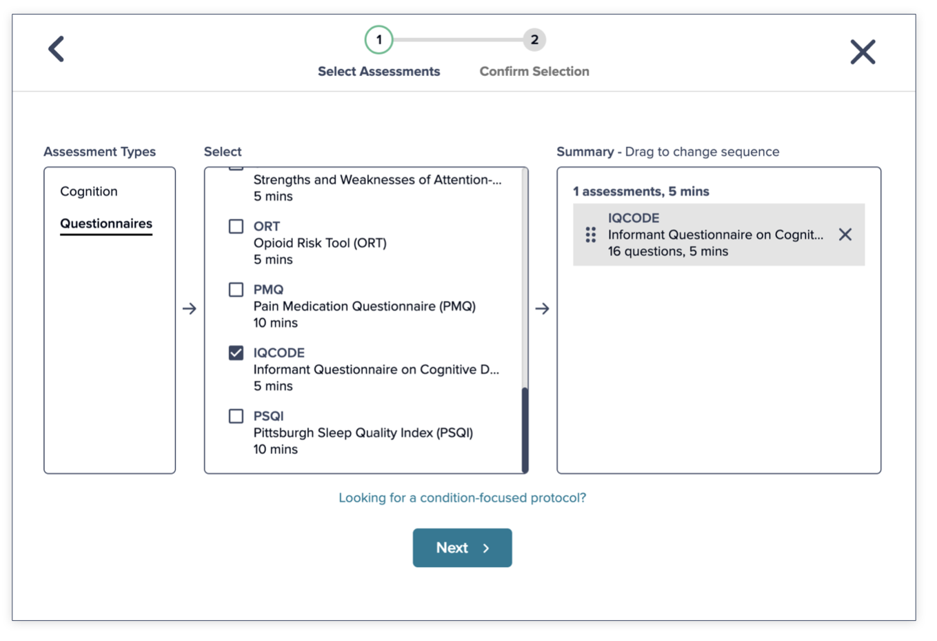What is the IQCODE Measure for Cognitive Decline?